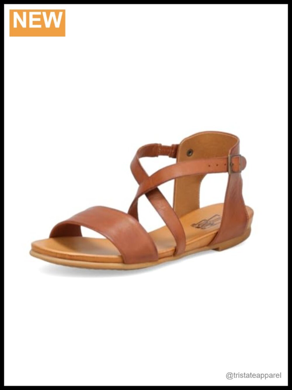 Miz Mooz Women's Aster Leather Wedge Sandal Ankle Strap Buckle